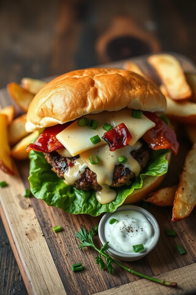 bacon cheeseburger with mayo