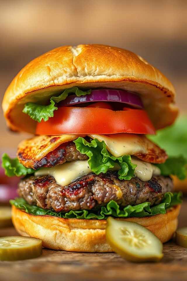 blue cheese stuffed hamburgers
