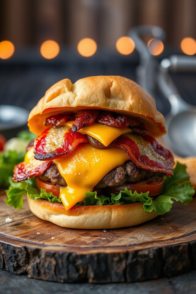 cheddar bacon wrapped hamburgers recipe