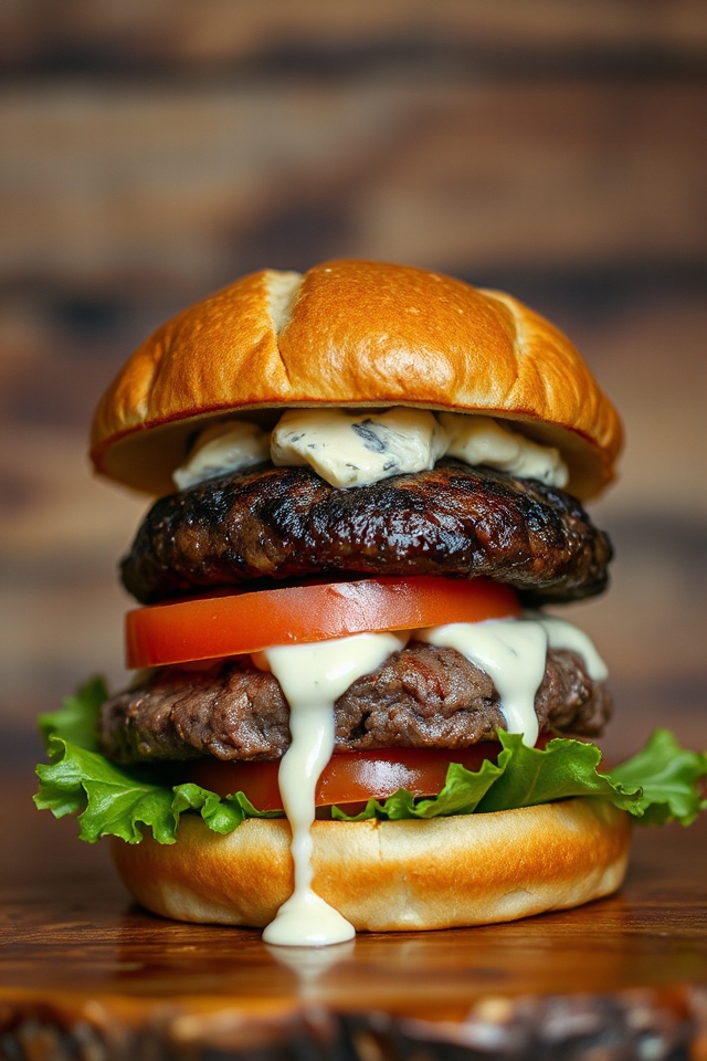 cheesy flavorful burger delight