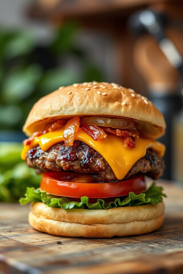 cheesy juicy hamburger goodness