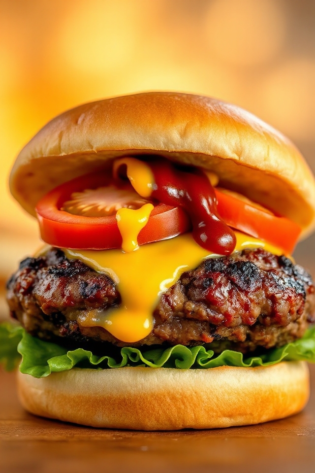 cheesy stuffed burger patties