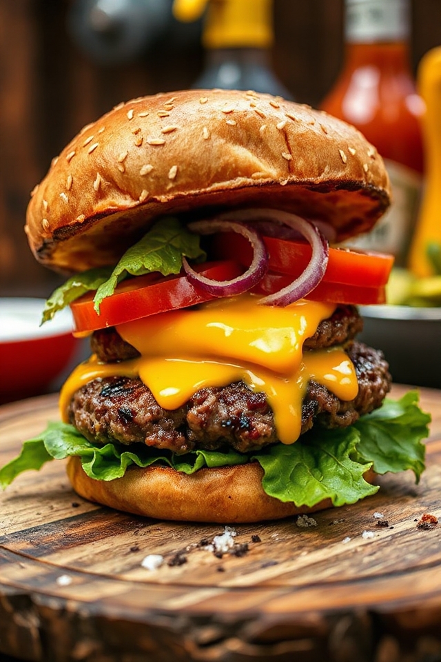 cheesy stuffed burger recipe