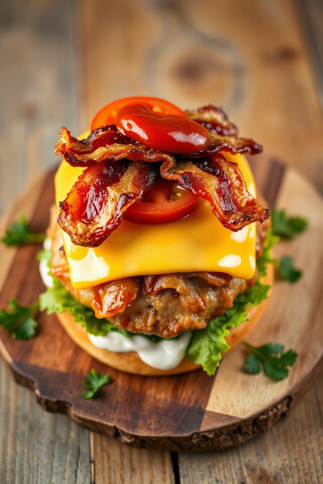 chicken bacon cheeseburger recipe