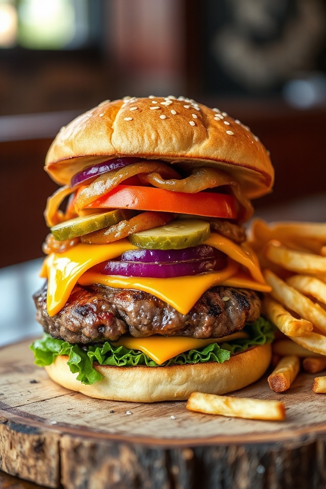 crafting hard rock cheeseburger