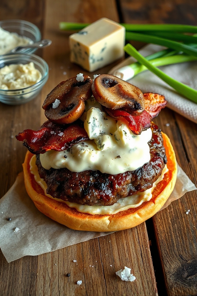 cream cheese bacon burger