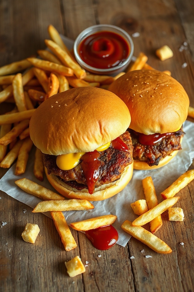 crispy pork sausage burger