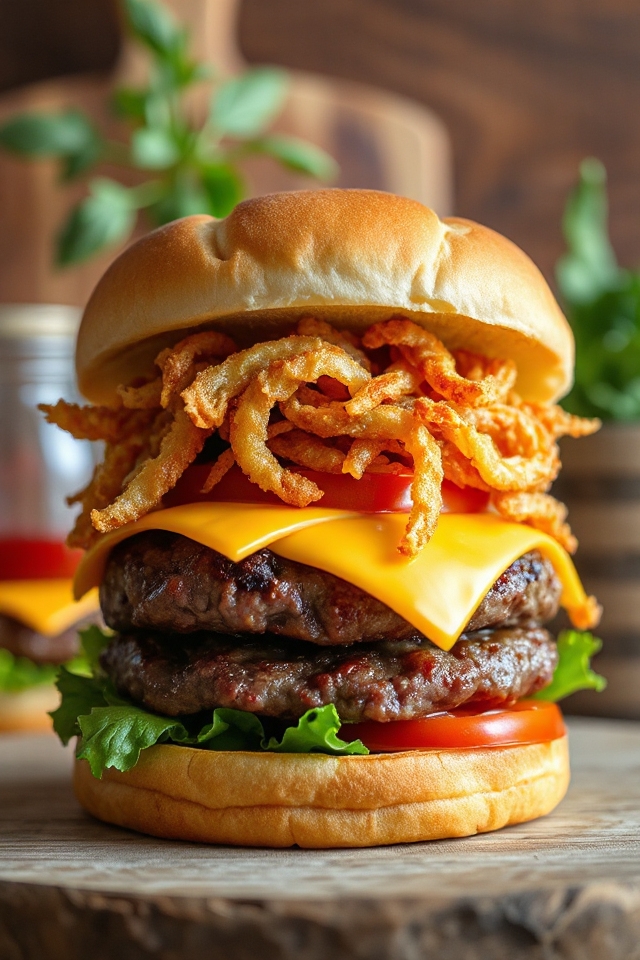 crunchy onion cheeseburger recipe