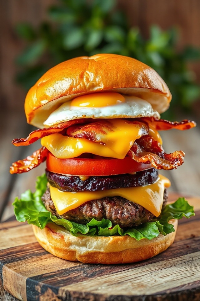 delicious australian style hamburger