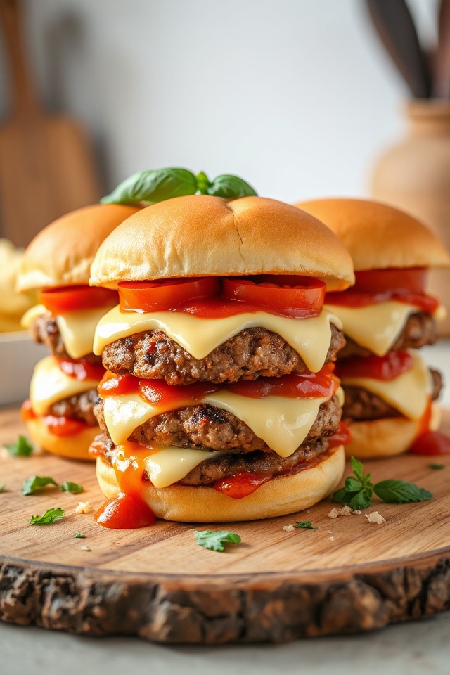 delicious triple cheeseburgers recipe