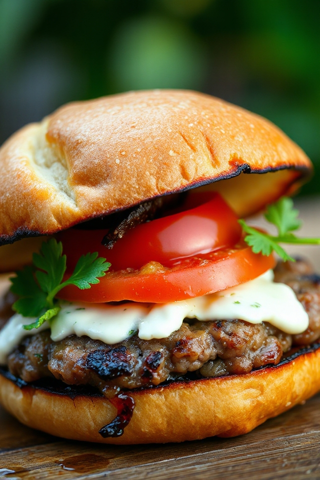 feta stuffed greek bifteki burgers