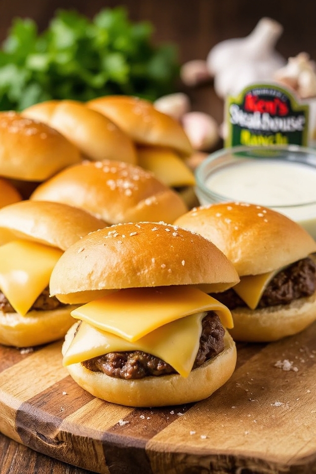 garlic cheeseburgers with cheese
