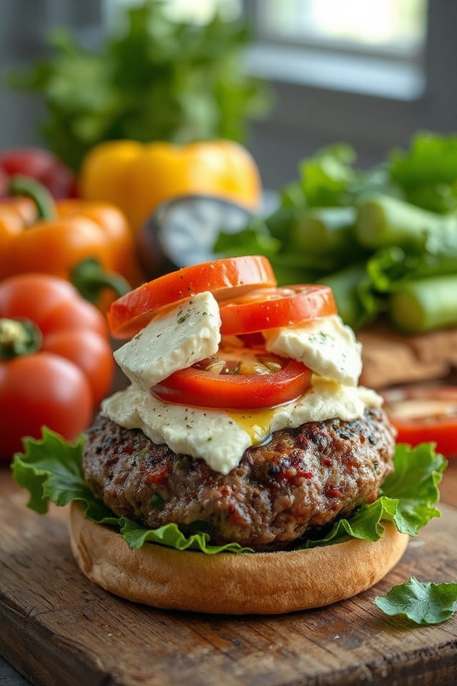 greek hamburgers with flavor