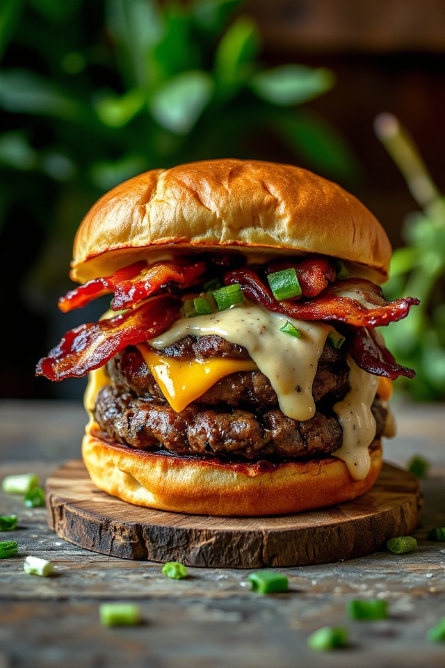 grilled bacon cheeseburger delight