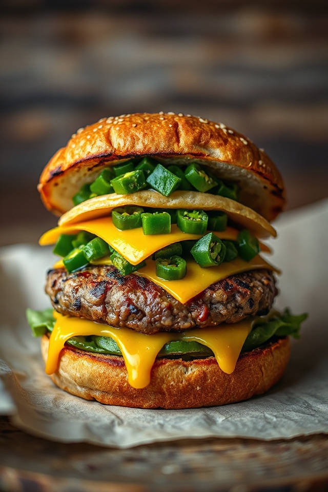 grilled cheeseburger on rye