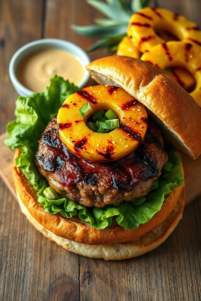 grilled pineapple hawaiian burger