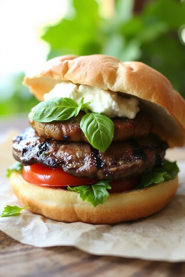 grilled portabella mushroom burgers