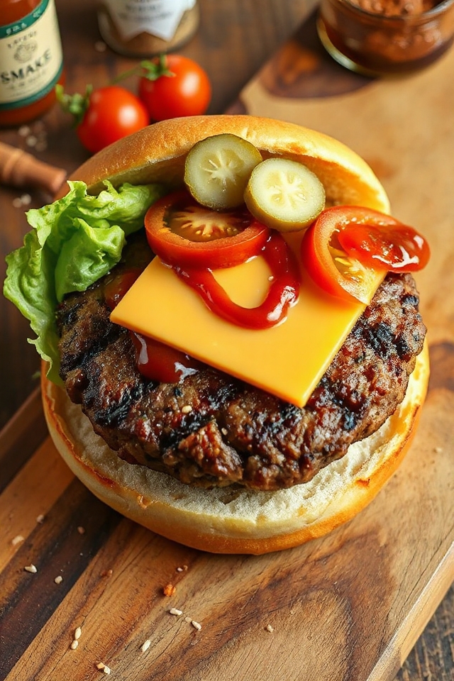 grilled smoky hamburger recipe
