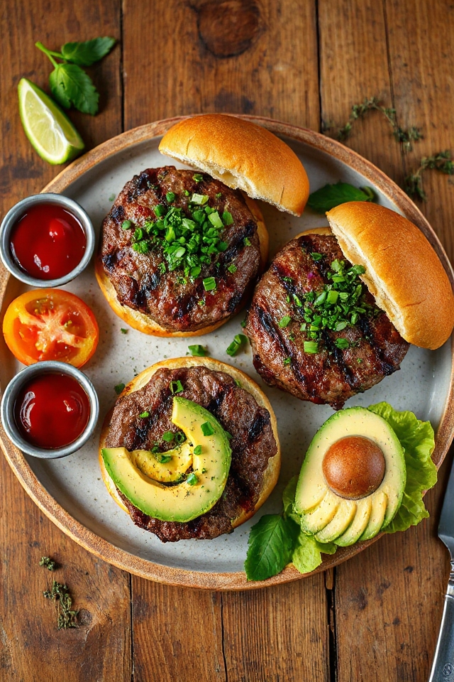 herb infused grilled hamburger recipe