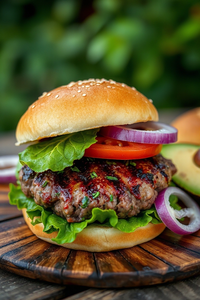 herb infused grilled hamburgers recipe