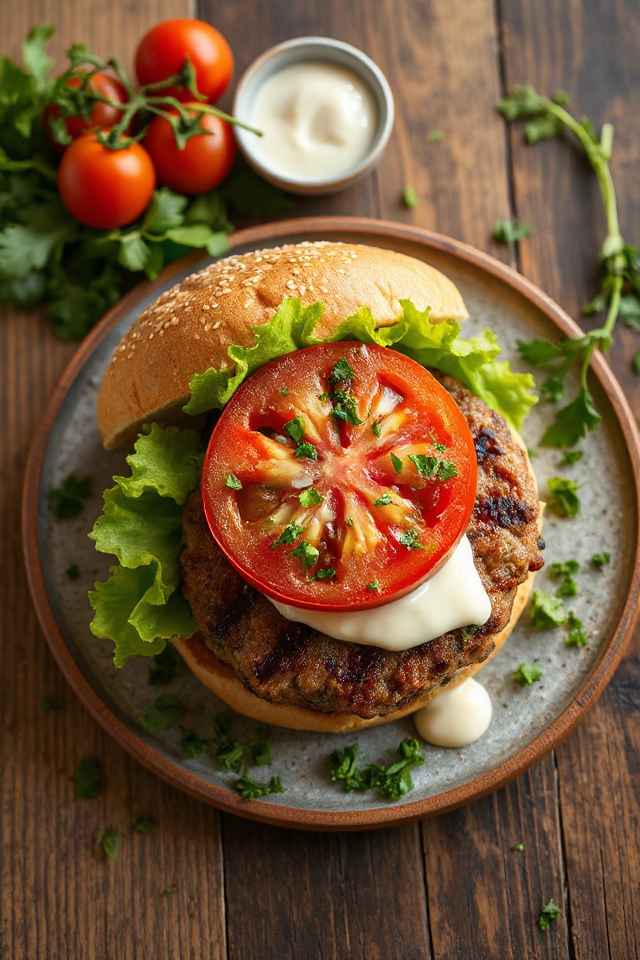 herb infused hamburger preparation