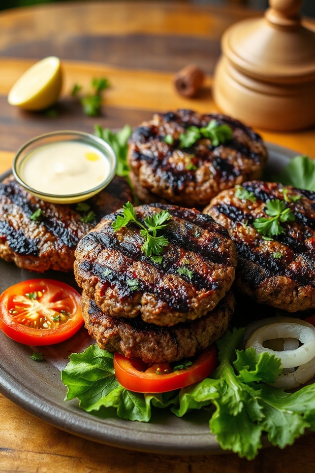 herbed charcoal hamburger recipe