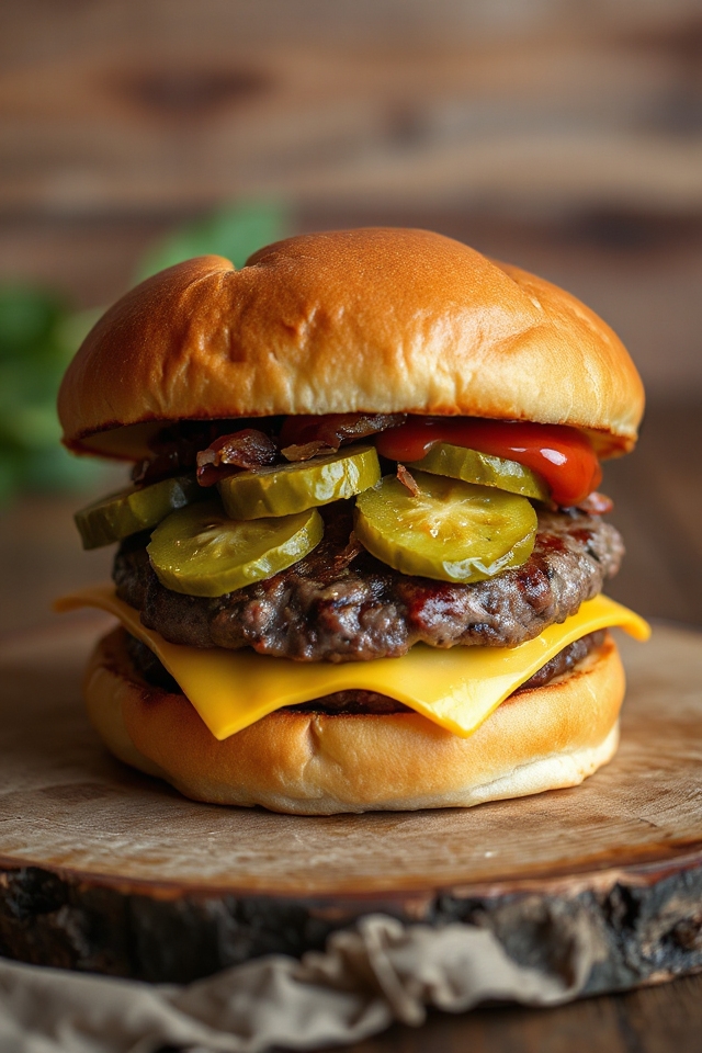 homemade mcdonald s style cheeseburger
