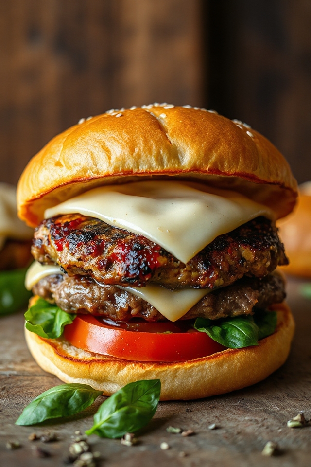 italian grilled hamburgers recipe