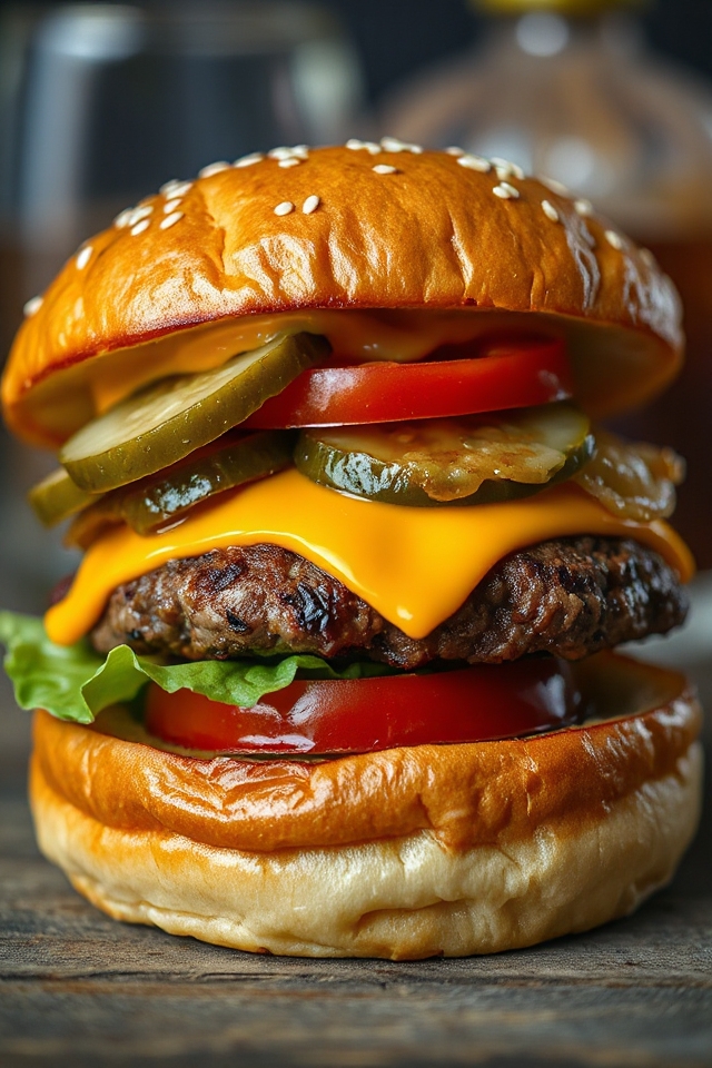 juicy grilled cheeseburger delight