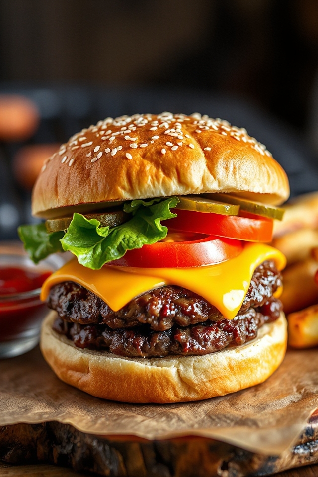 juicy half pound hamburgers recipe