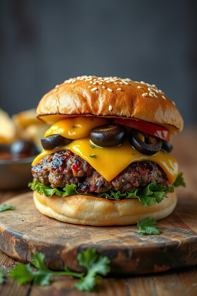 juicy stuffed hamburger recipe