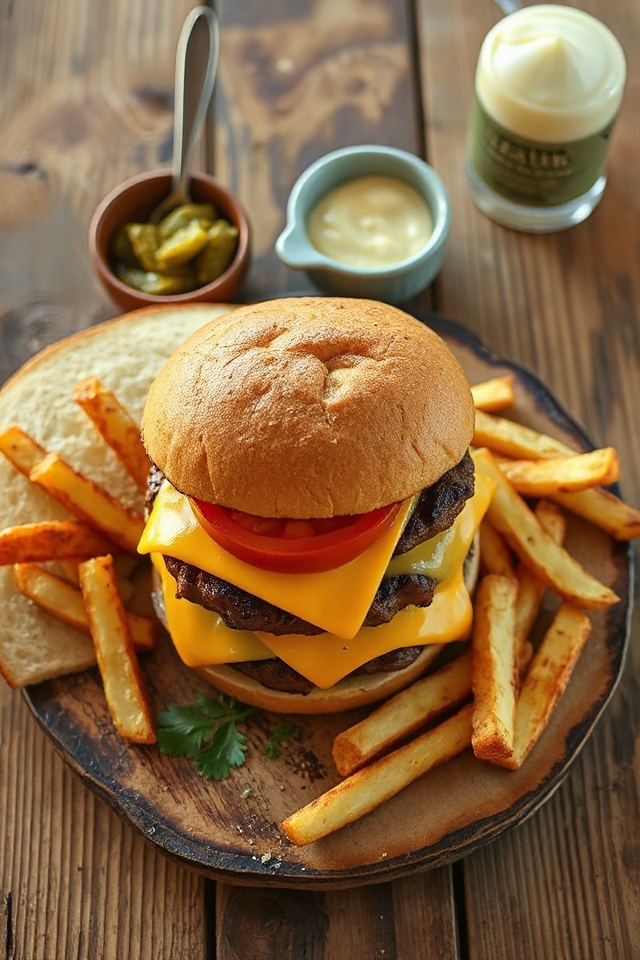 lumberjack burger with cheese