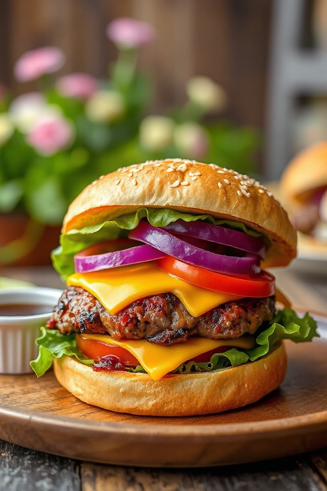 marinate grill enjoy burgers