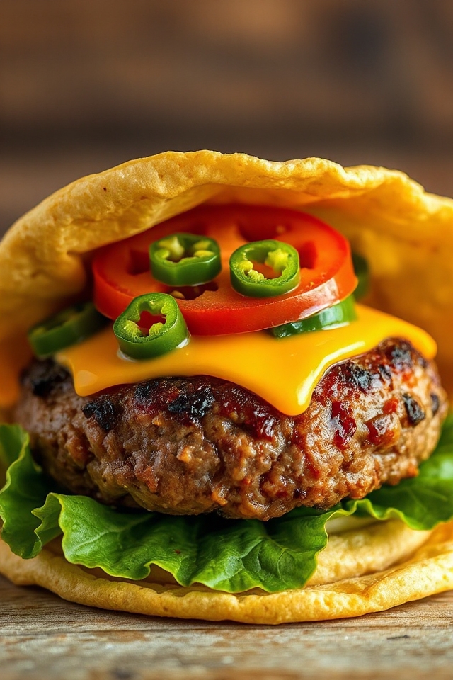 mexican cheeseburger tortilla delight
