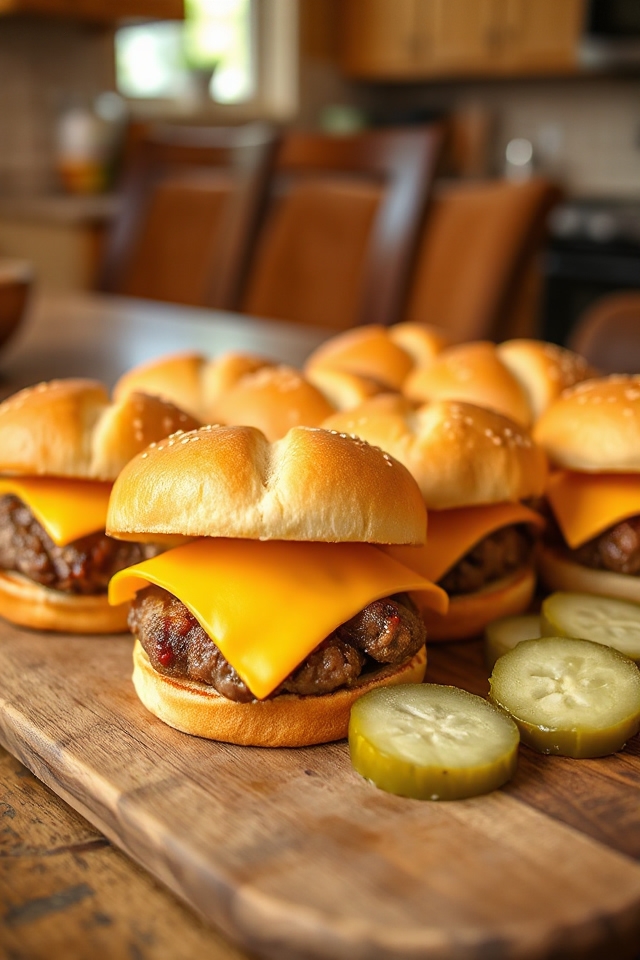 mini cheeseburgers made easily