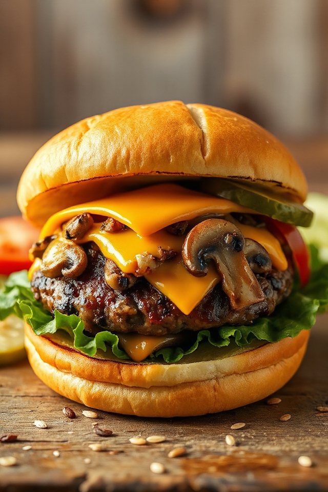 mushroom cheeseburgers grilling perfection