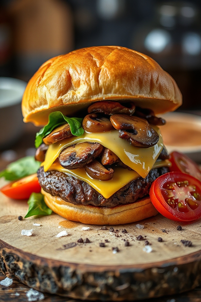 mushroom onion cheeseburger recipe
