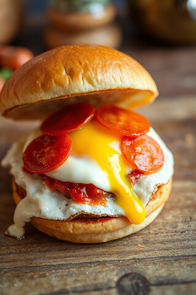 pizza eggburger cooking instructions