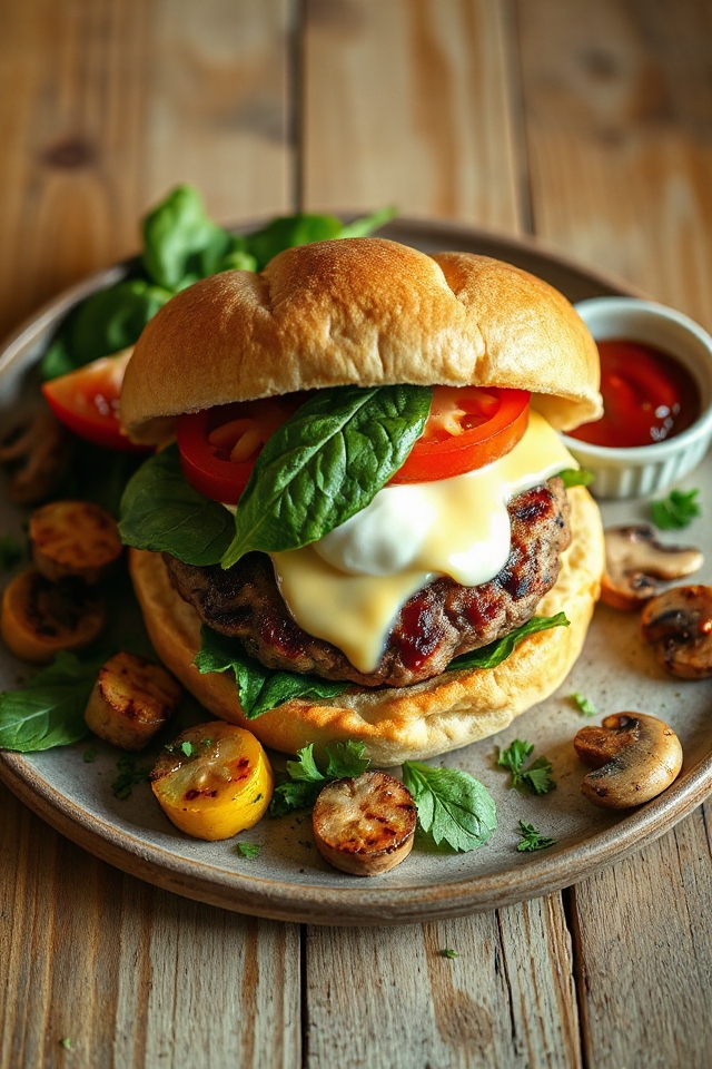 savory veggie cheeseburger recipe