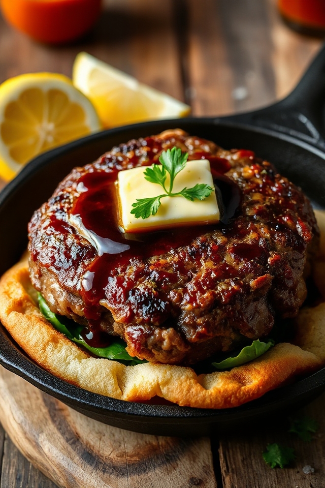 sear season and assemble burgers