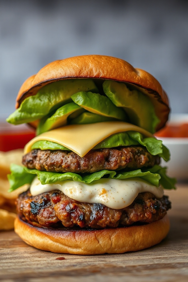 sizzling southwest cheeseburger delight