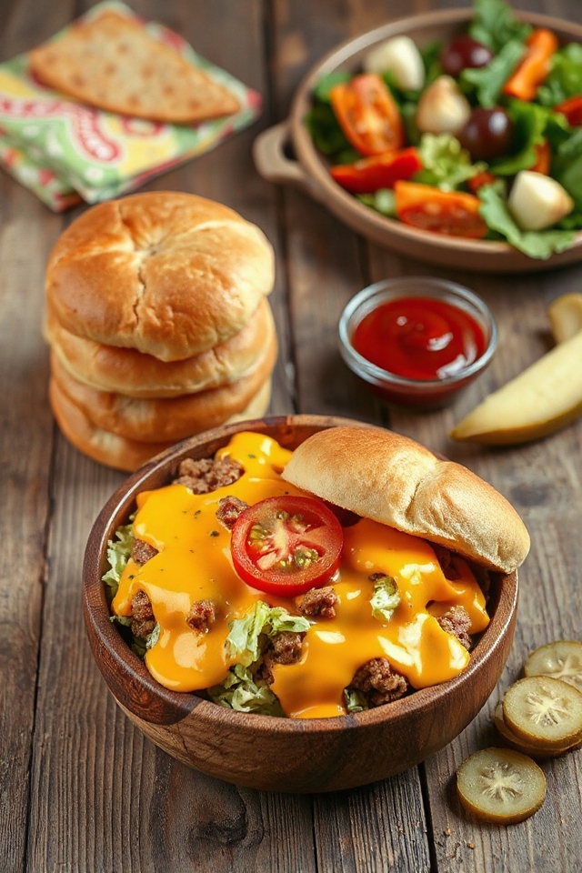 slow cooker cheeseburger preparation