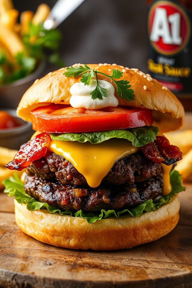 smoky a1 cheeseburger recipe