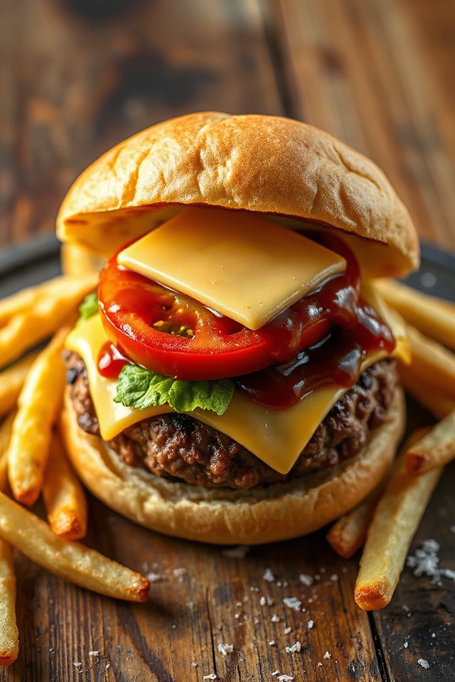 smoky gouda applewood cheeseburger