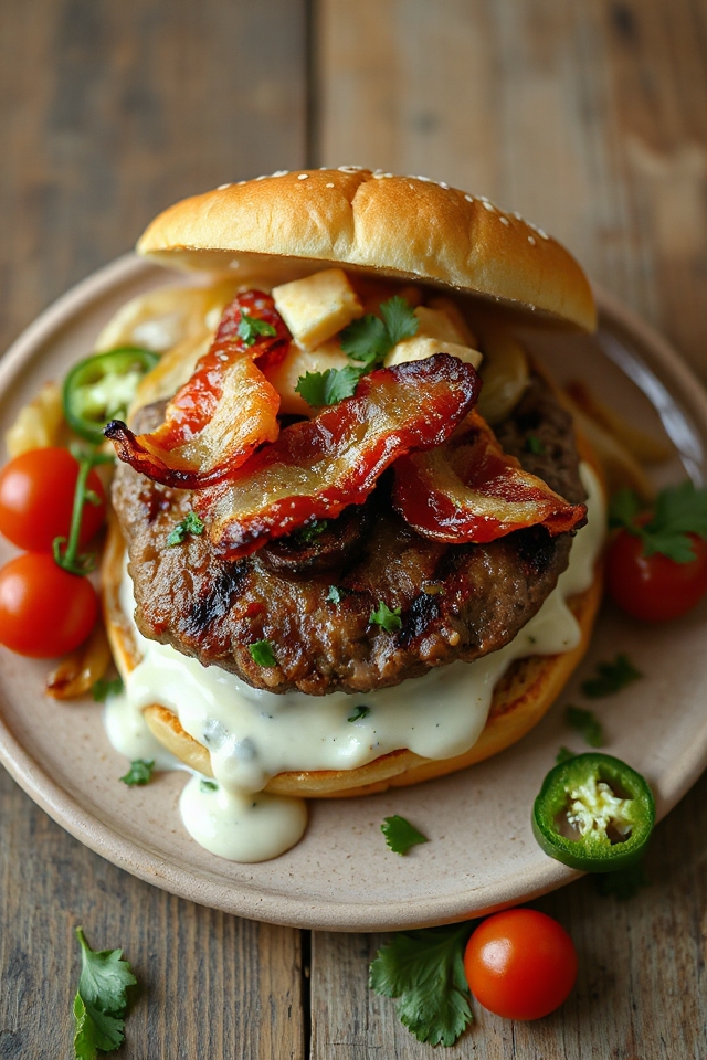 spicy cheeseburger with onions