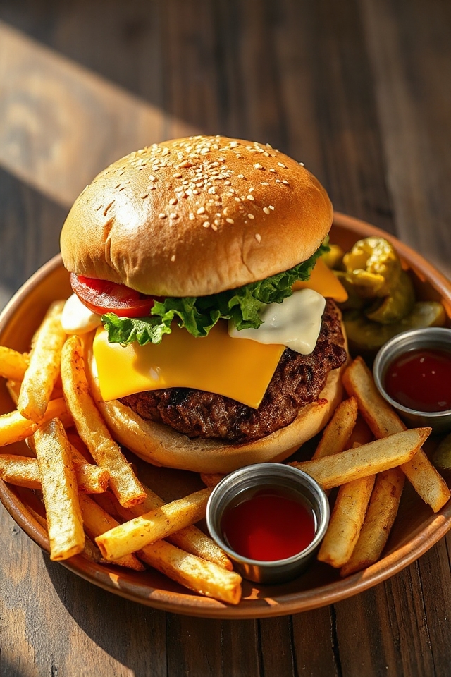 spicy horseradish beef burger
