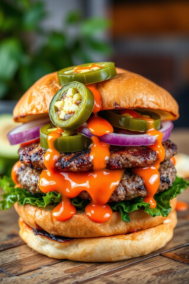 spicy jalape o ranch hamburgers