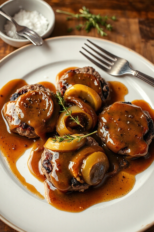 thyme infused hamburger steak recipe