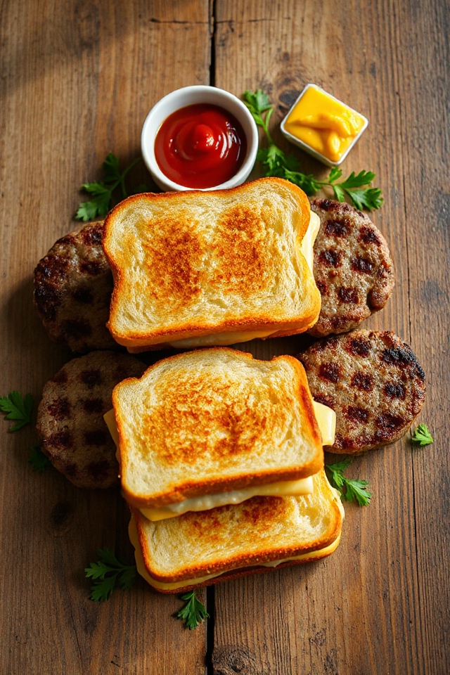 toasted grilled cheese burger