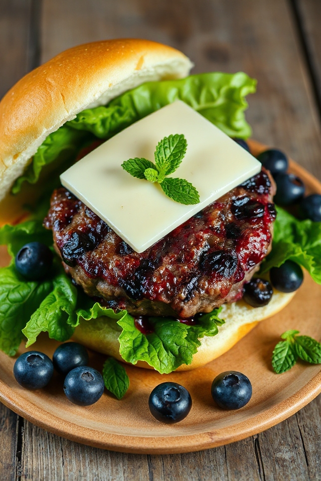 unique blueberry burger recipe